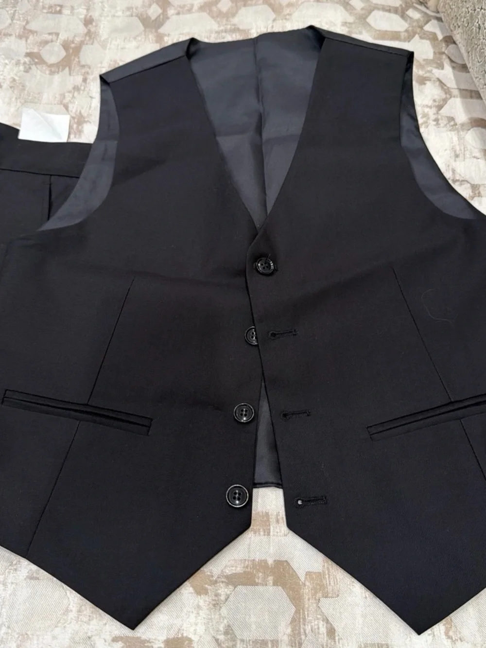 Men's Black Dress Vest - Classic Tailored Waistcoat